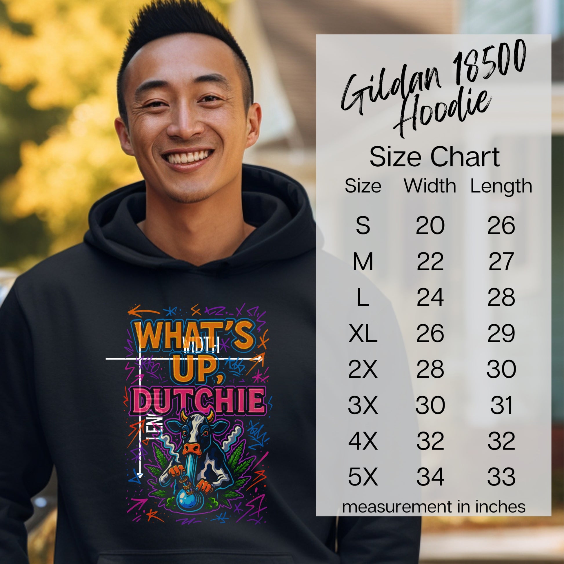 What's Up Dutchie Graphic Gildan 18500 Hoodie product