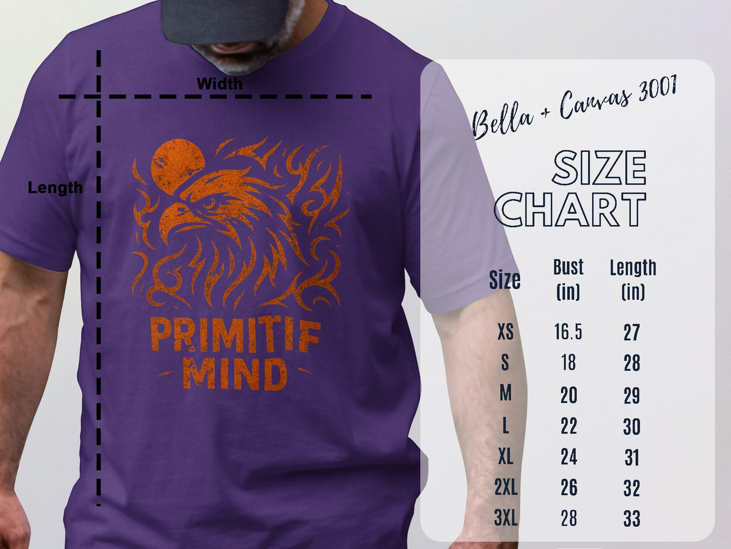 Eagle Graphic Men's T-Shirt with Bold Primitif Mind product
