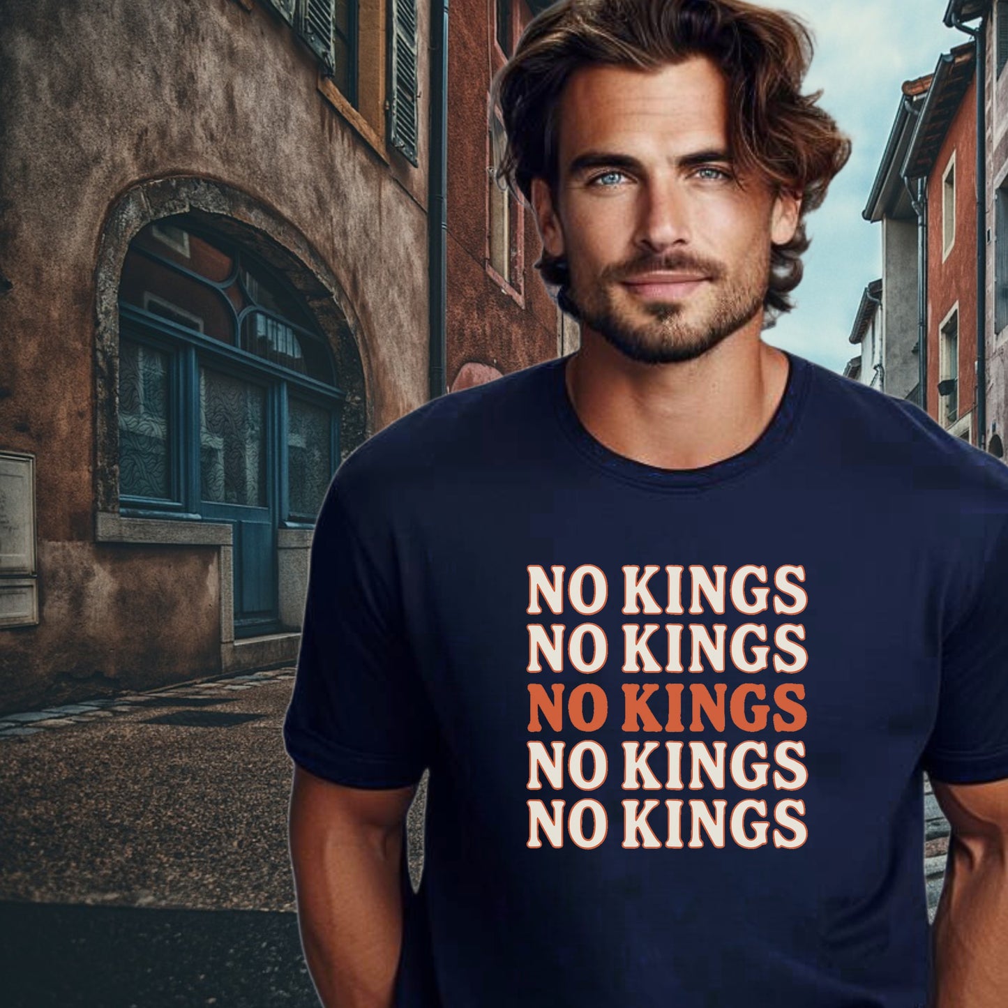 No Kings No Kings No Kings Graphic T-Shirt