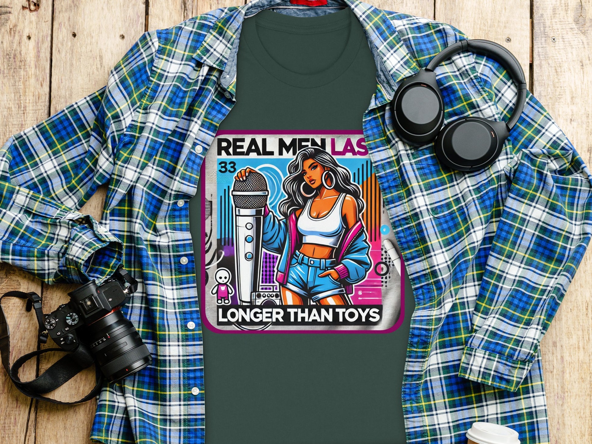 Real Men Last Longer Than Toys Graphic T-Shirt product