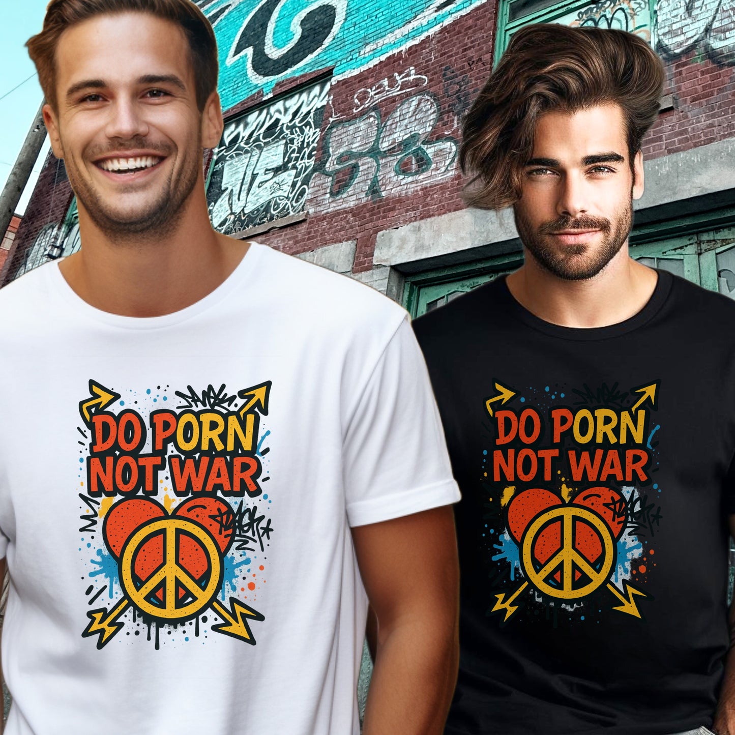 Do Porn Not War Graphic Statement T-Shirt product