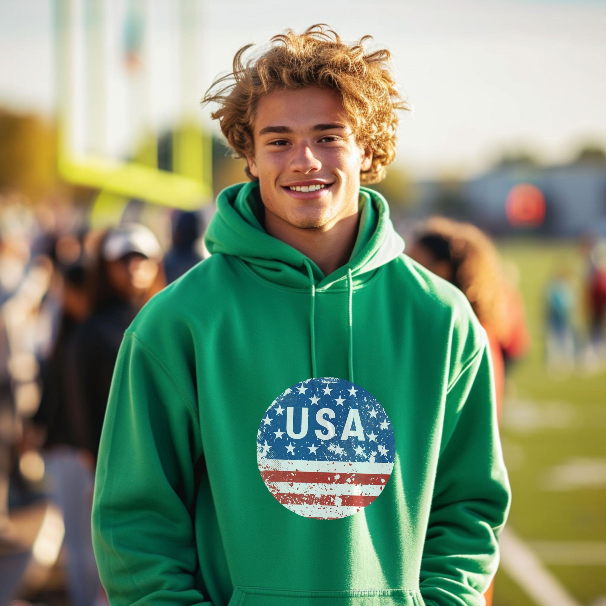 USA Patriotic Logo Green Hoodie product