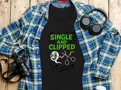 Single And Clipped Funny Ghost Scissors T-Shirt product type