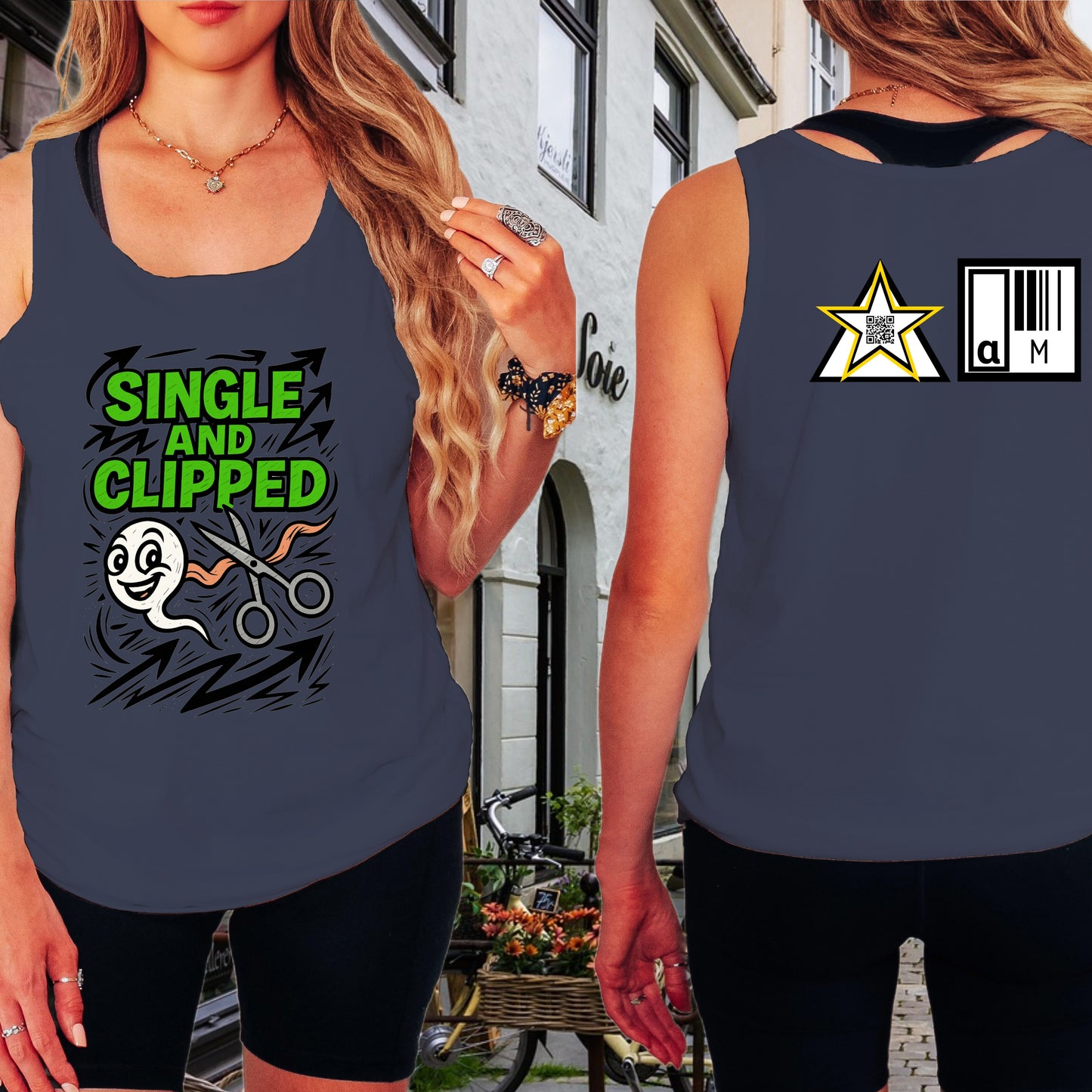 Single and Clipped Design Women's Tank Top product type