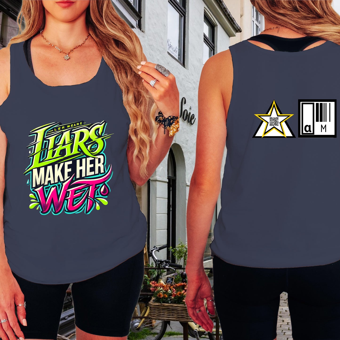 Funny Graphic 'Liars Make Her Wet' Tank Top product type
