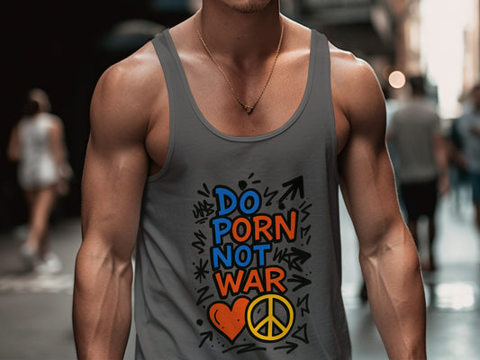 Do Porn Not War Heart Peace Tank Top product type