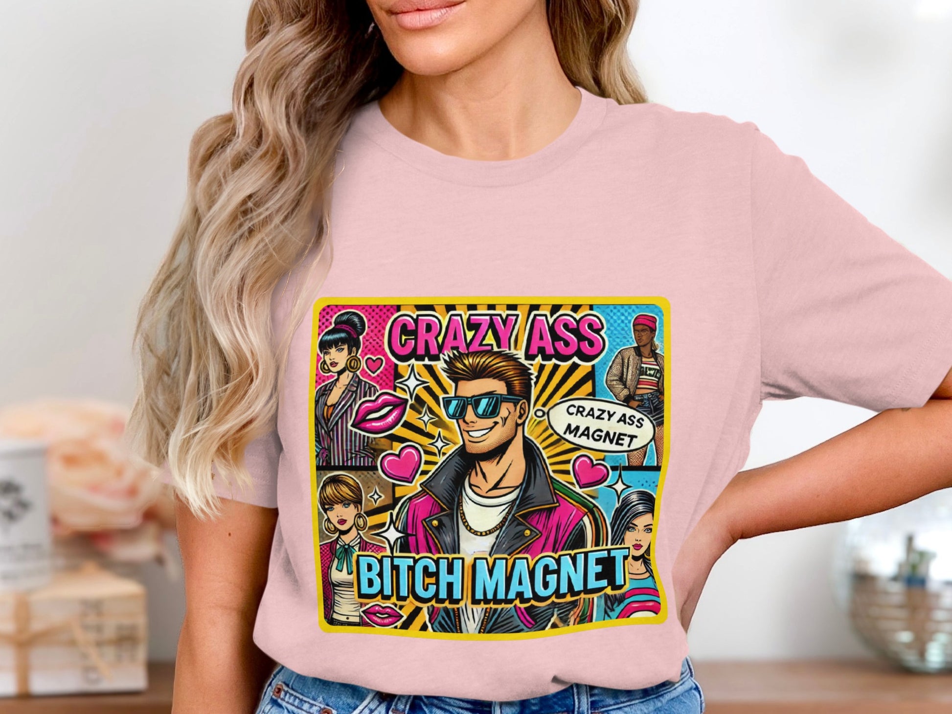 Crazy Ass Bitch Magnet Graphic T-Shirt product type