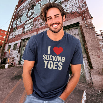 I Love Sucking Toes Fun Graphic T-shirt for Men