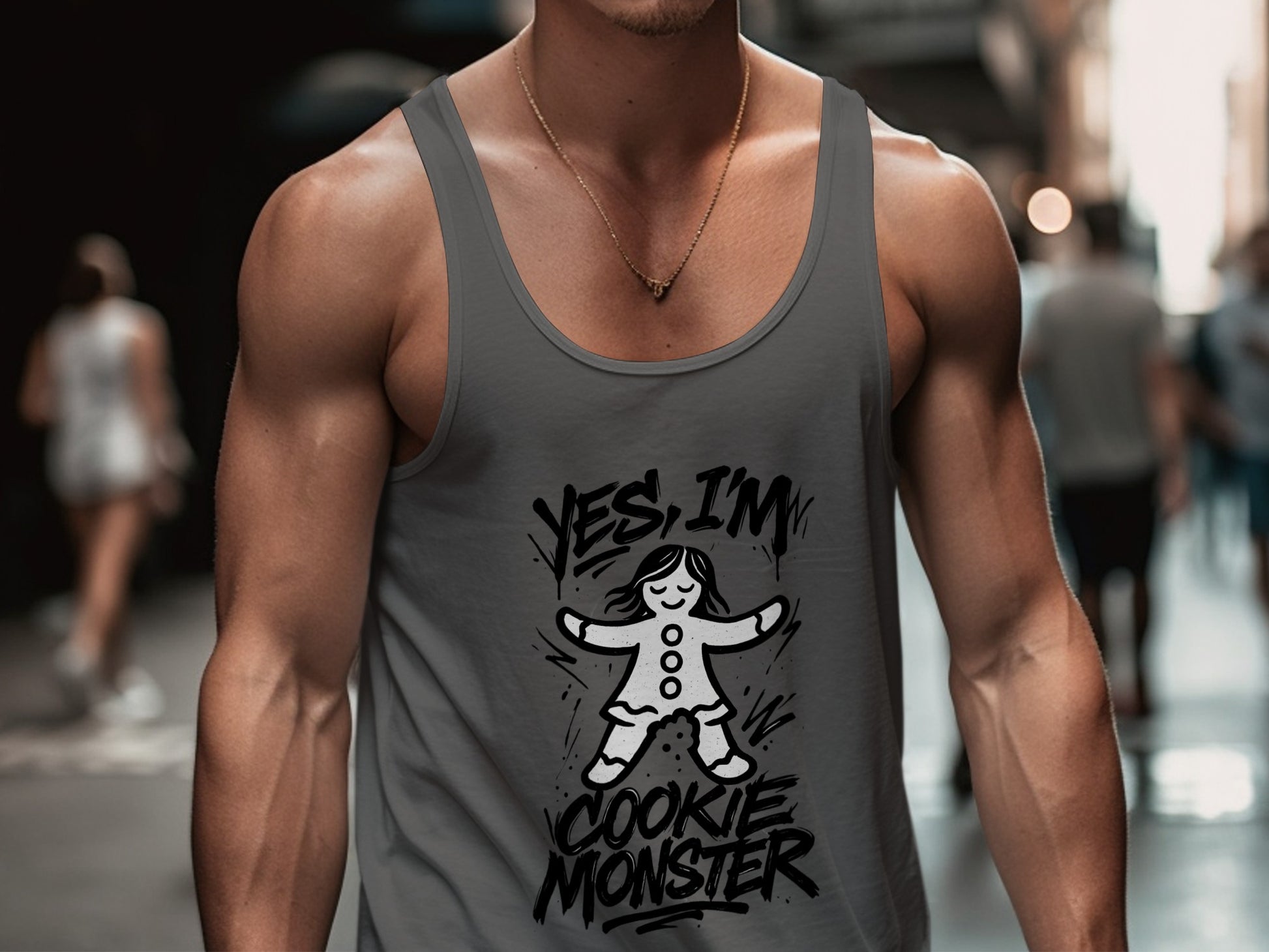 Yes I'm Cookie Monster Graphic Men's Tank Top Product