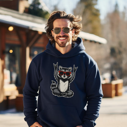 Cool Raccoon In Sunglasses Hoodie For Stylish Looks