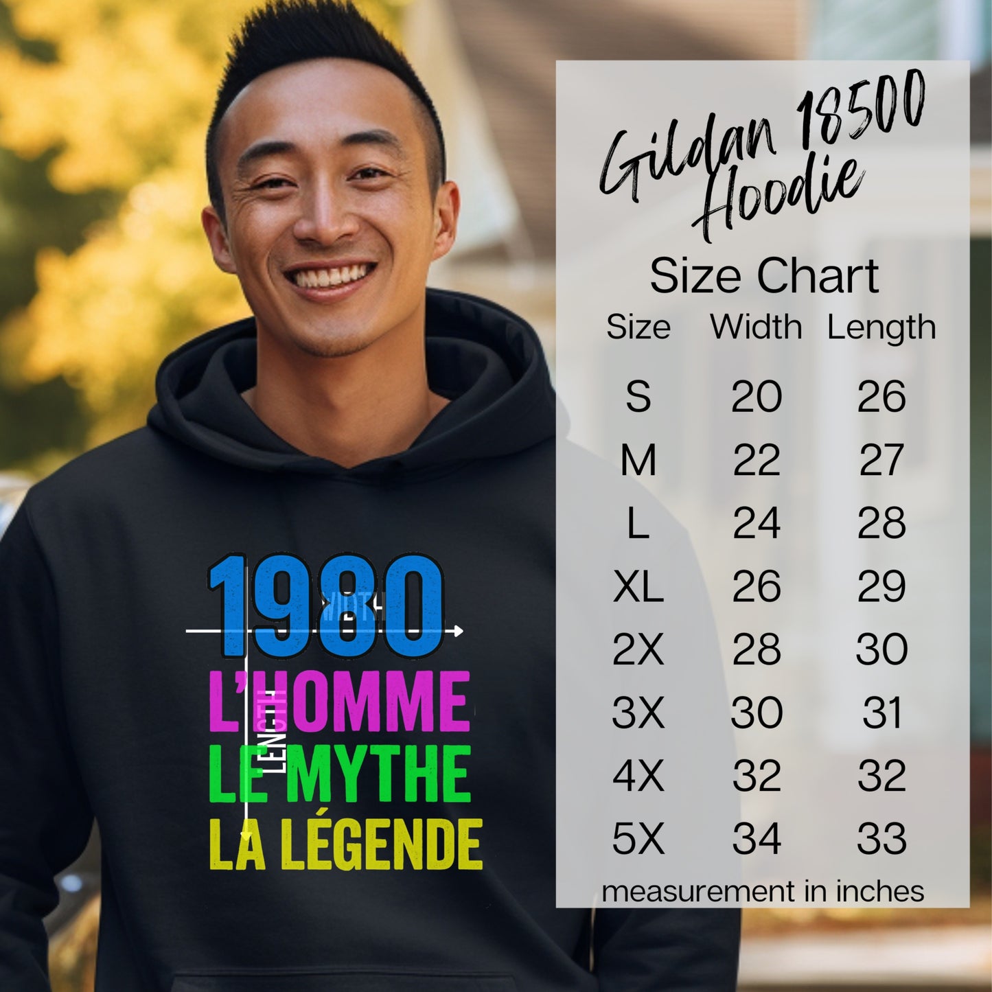 1980 L'Homme Le Mythe La Légende Hoodie