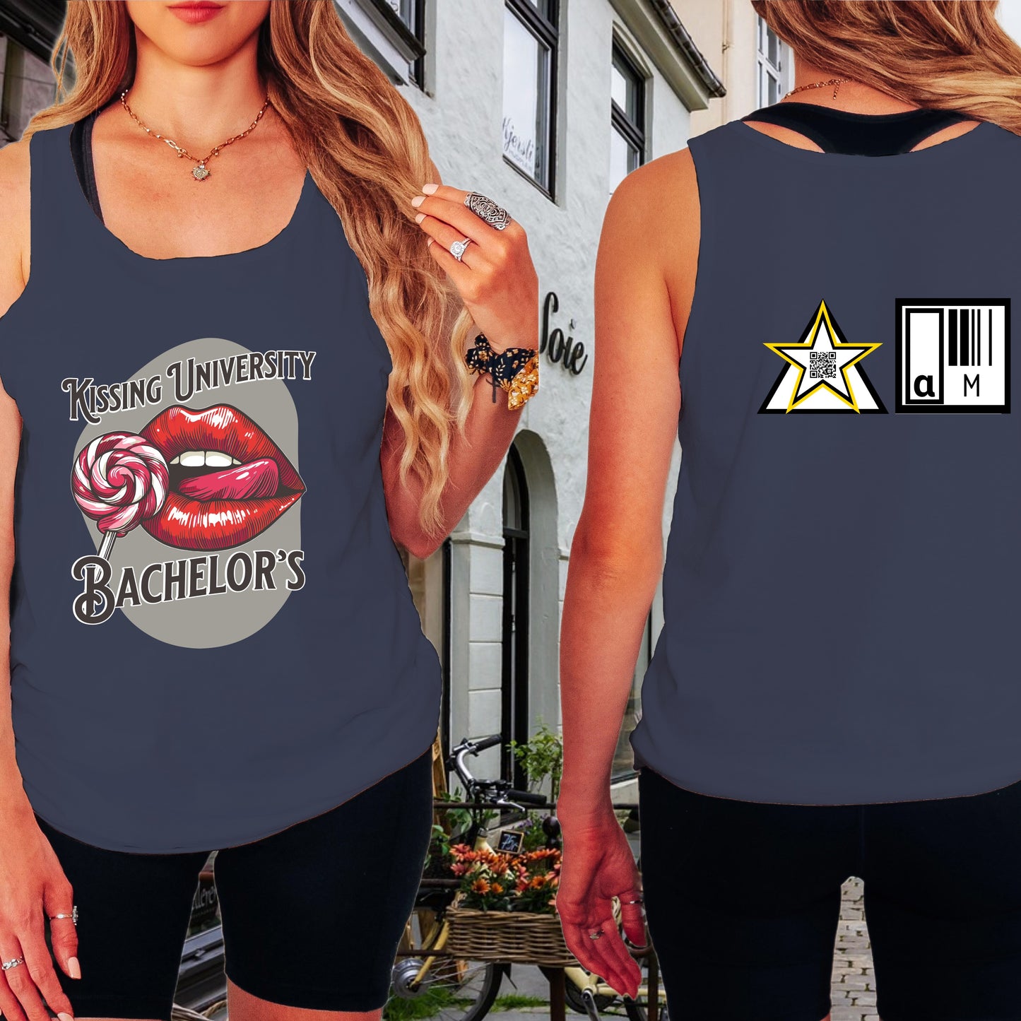 Kissing University Bachelor's Graphic Tank Top Product