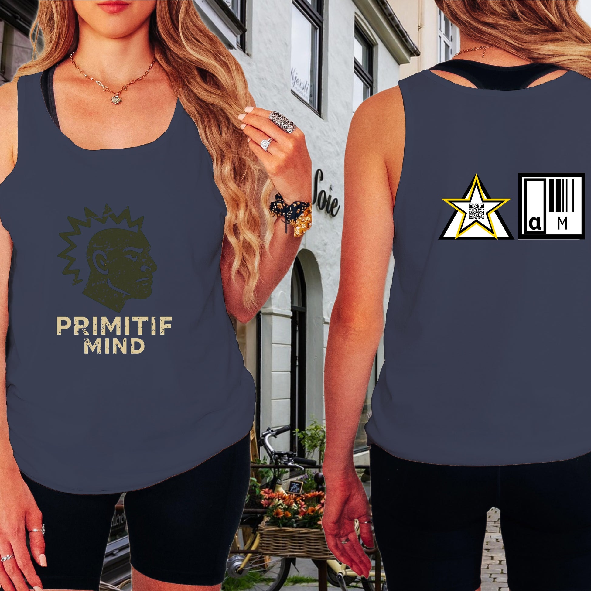 Primitif Mind Star Barcode Unique Design Tank Top product