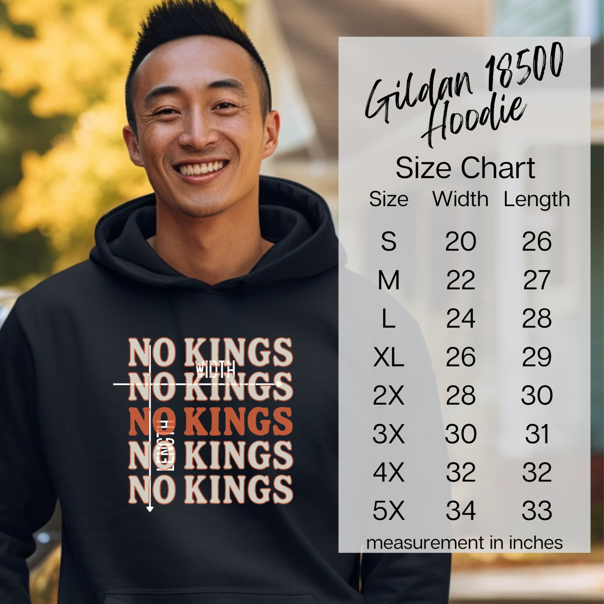 No Kings No Rings Gildan 18500 Hoodie