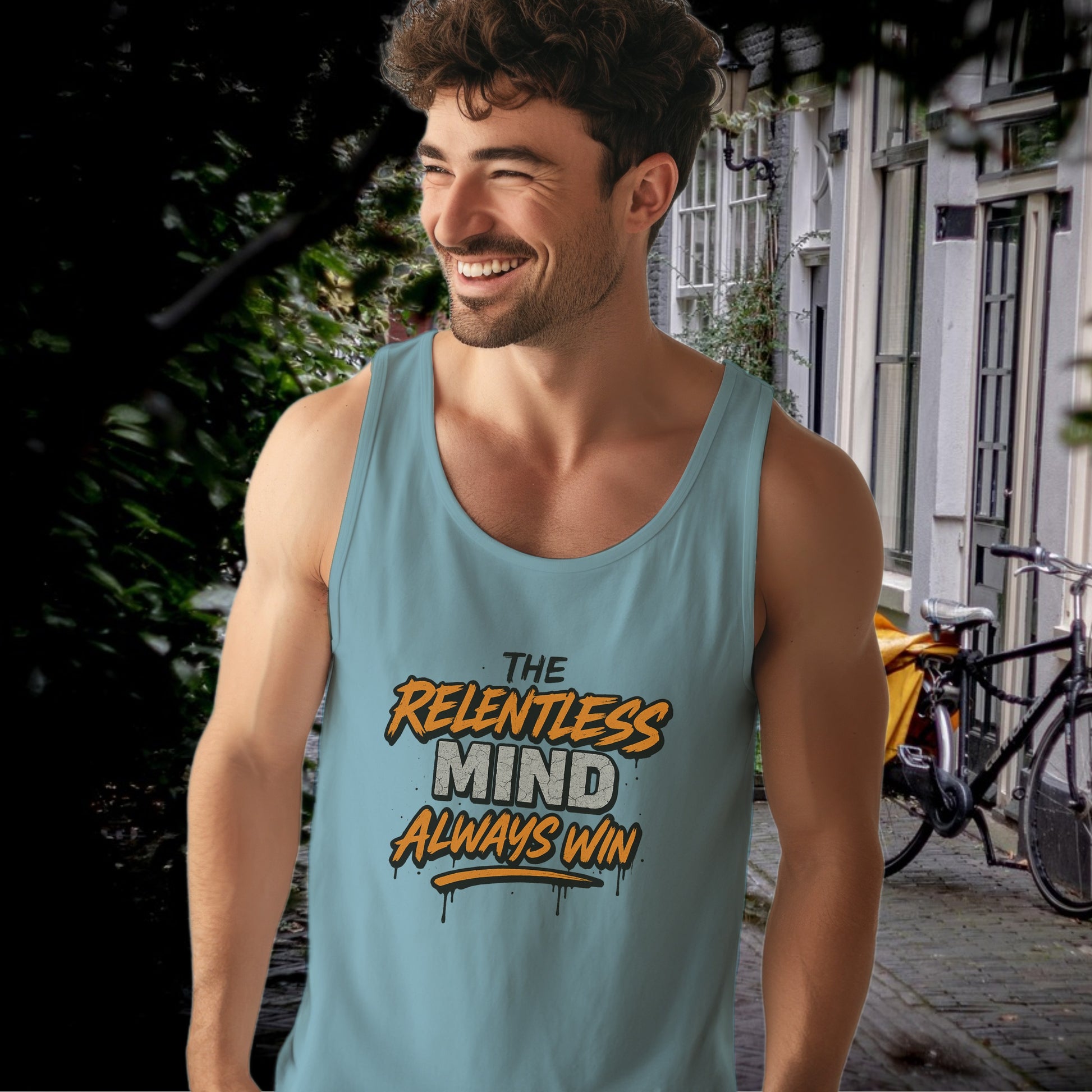 The Relentless Mind Always Win printed tank top product