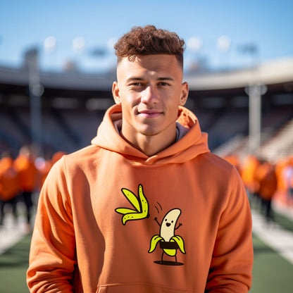 Vibrant Hoodie Featuring Fun Banana Cartoon Design