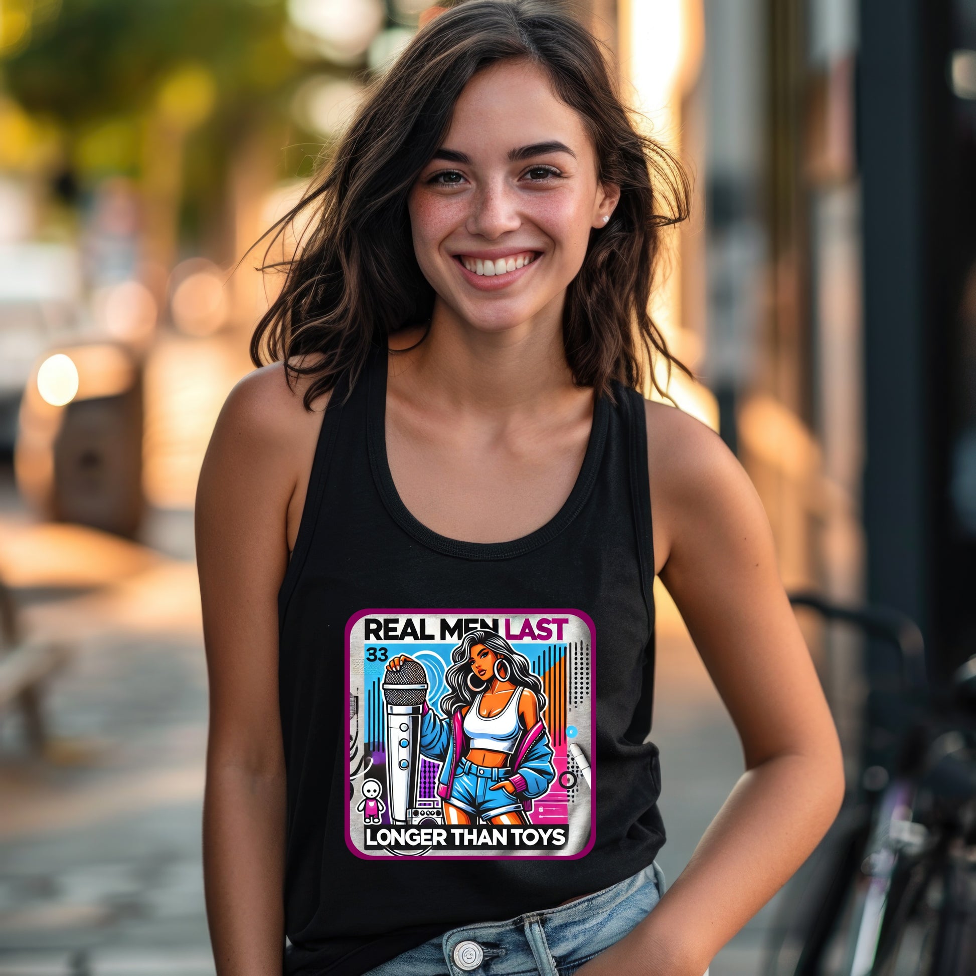 Real Men Last Longer Than Toys Tank Top product