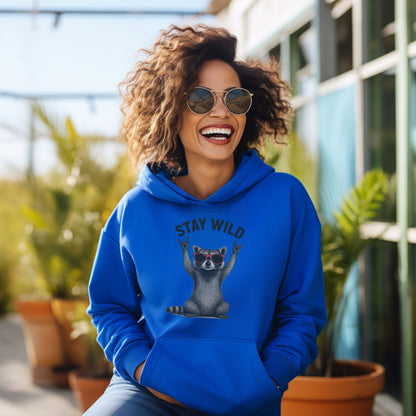 Stay Wild Raccoon Hoodie for a Fun Stylish Look