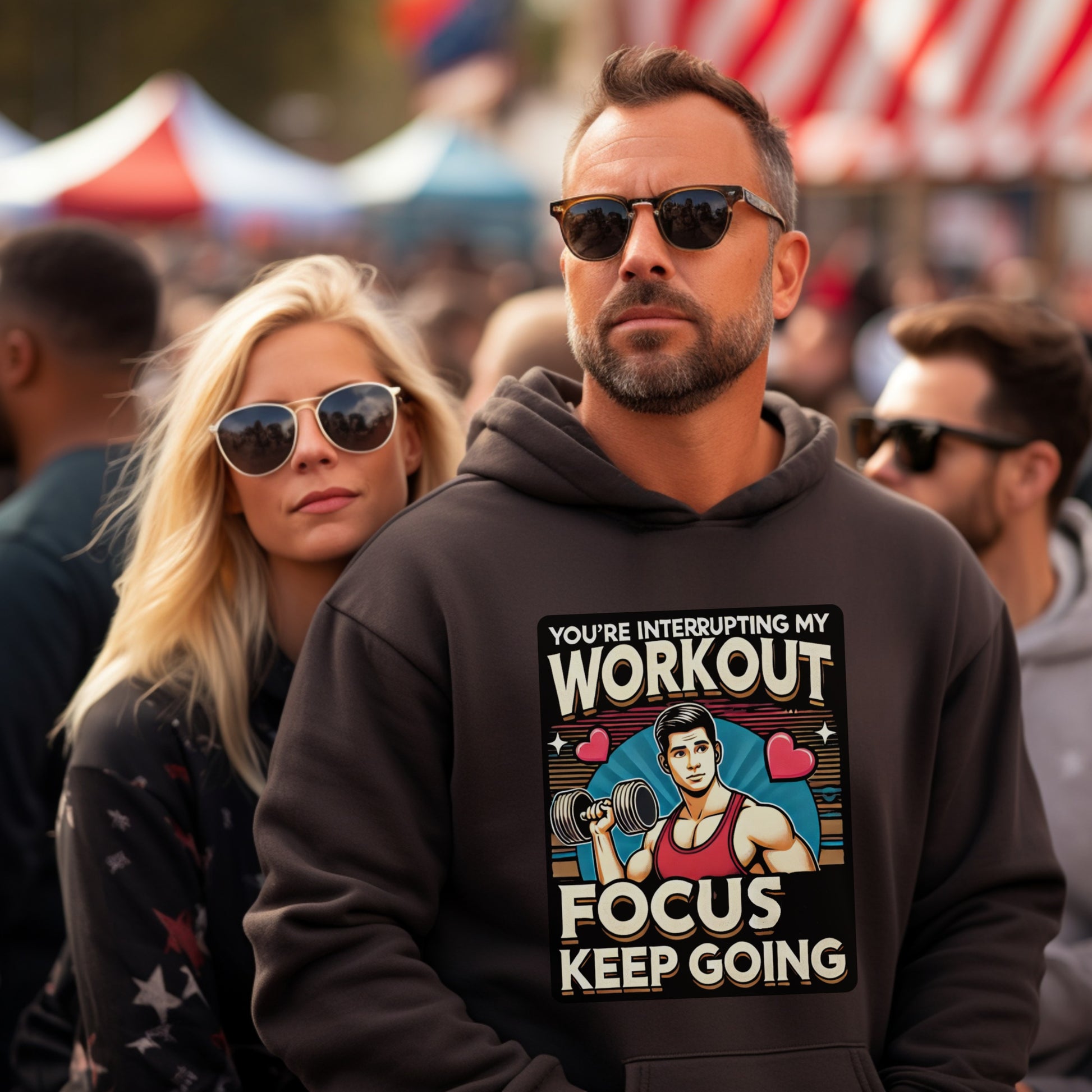 You're Interrupting My Workout Focus Hooded Product