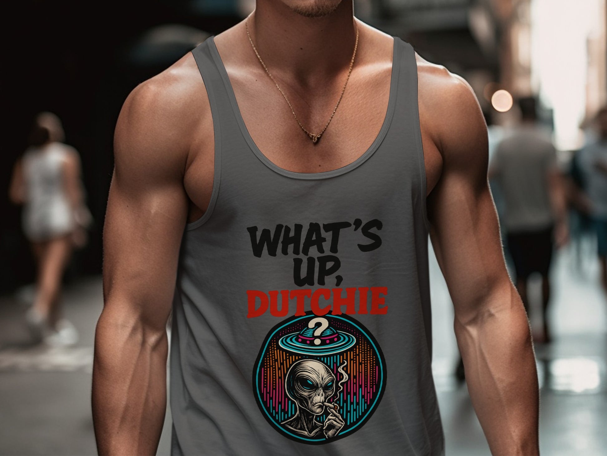 What's Up Dutchie Alien Graphic Tank Top product type