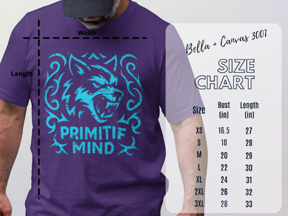 Primitif Mind Wolf Graphic Print Design T-Shirt product