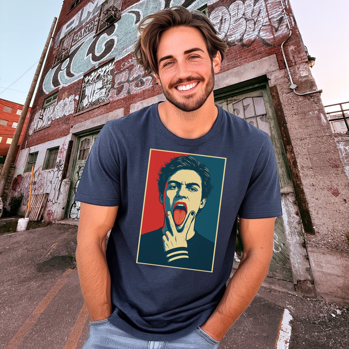 Graphic T-Shirt with Unique Artistic Print