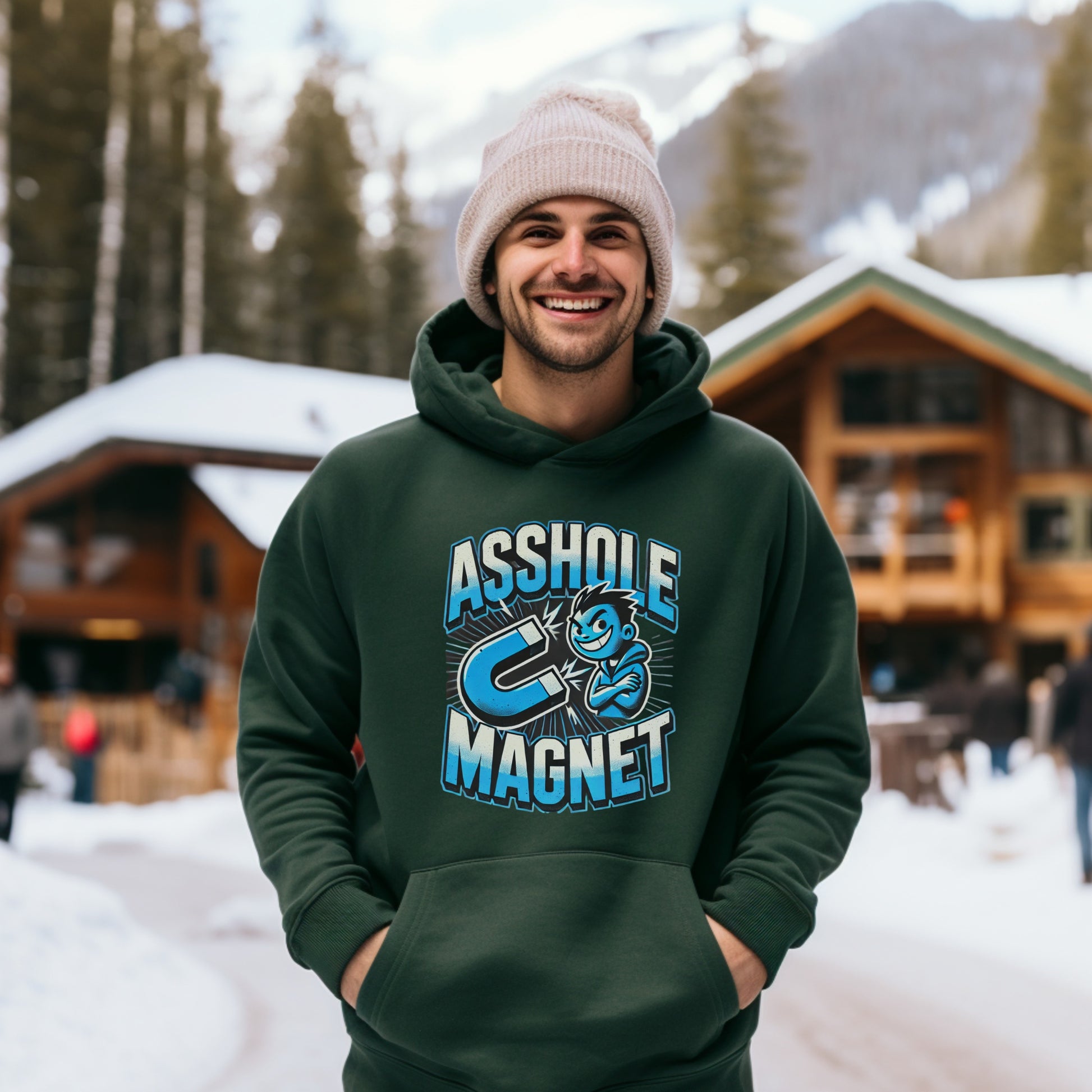 Asshole Magnet Graphic Hooded Sweatshirt product type