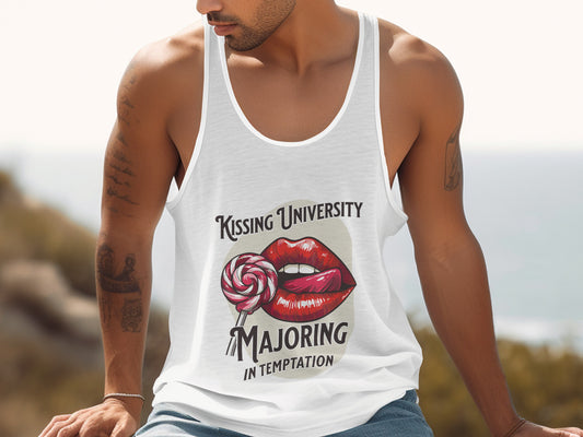 Kissing University Majoring In Temptation tank top product type