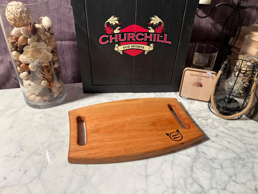 Handcrafted Charcuterie Board with Side Handles, Perfect for Serving Cheese and Meats, Ideal for Parties and Gatherings, Unique Kitchen Gift