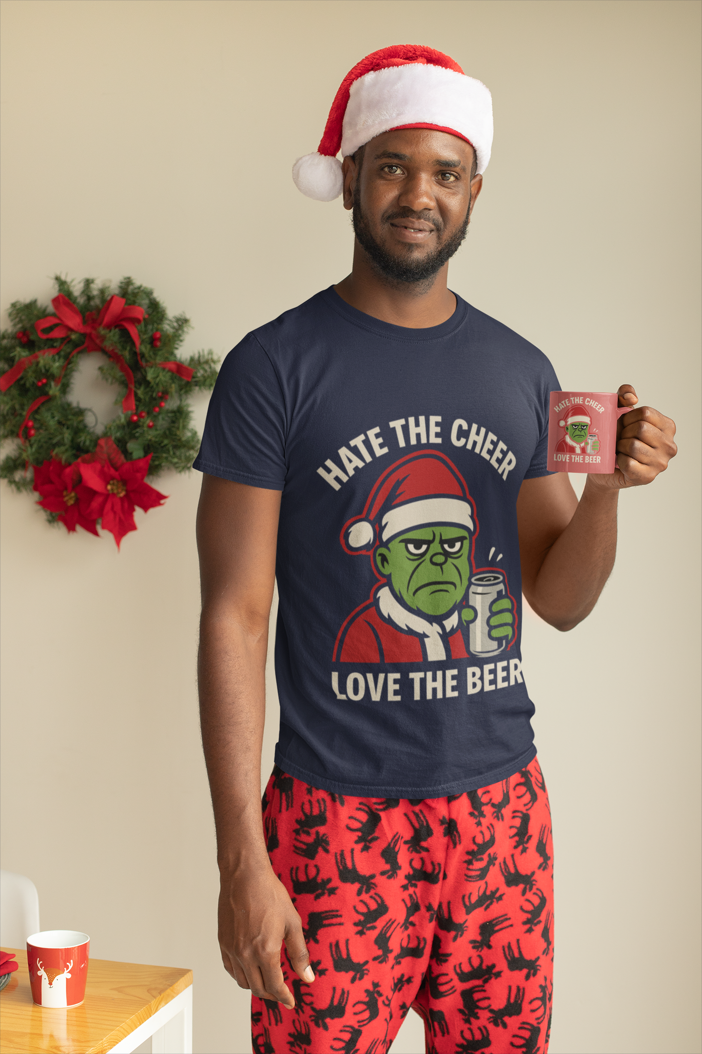 Hate the Cheer Love the Beer – Unisex Bold Holiday Graphic Tee