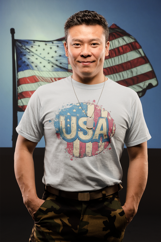 USA Raw Spirit – Unisex Patriotic Streetwear Tee