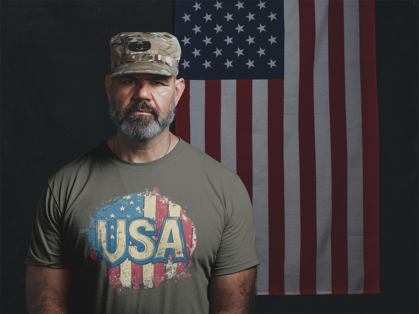 USA Raw Spirit – Unisex Patriotic Streetwear Tee