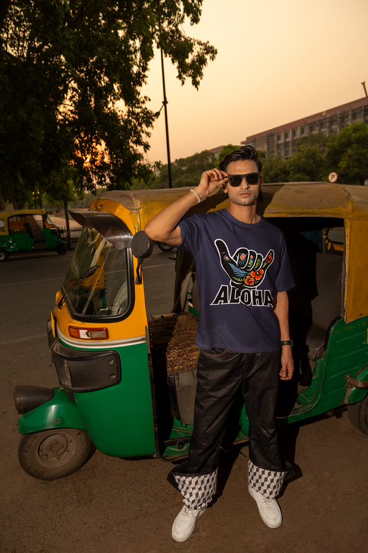 Aloha Shaka Floral Vibe – Unisex Streetwear Graphic Tee