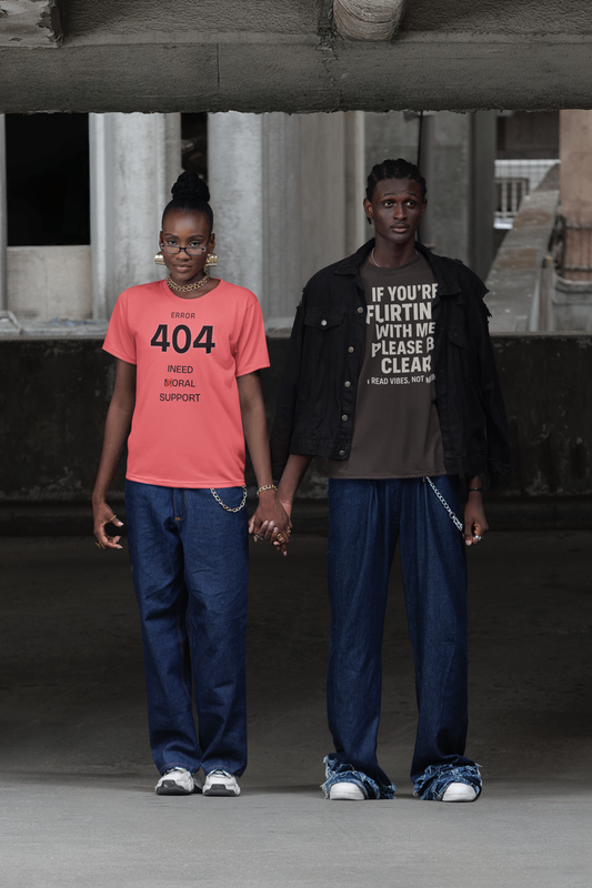 If you’re flirting with me, please be clear. I read vibes, not minds Clear Intent Only Tee – Unisex Streetwear Graphic Tee