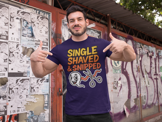 Single, Shaved & Snipped – Unisex Streetwear Graphic Tee