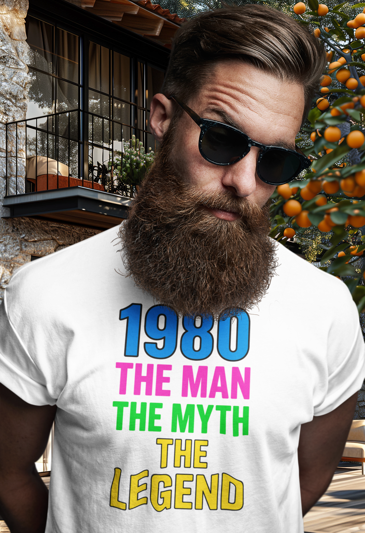 Born a Legend Since 1980 (editable)– Unisex Streetwear Graphic Tee