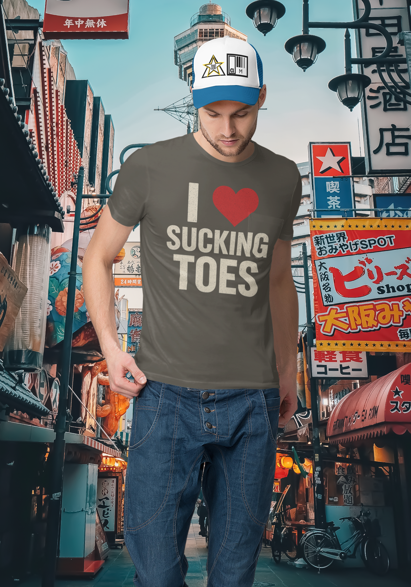 I ♥ SUCKING TOES Unapologetic Fetish Humor – Unisex Streetwear Graphic Tee