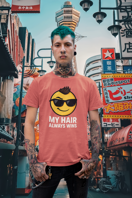 Hair Always Wins Attitude Tee – Unisex Streetwear Graphic Tee
