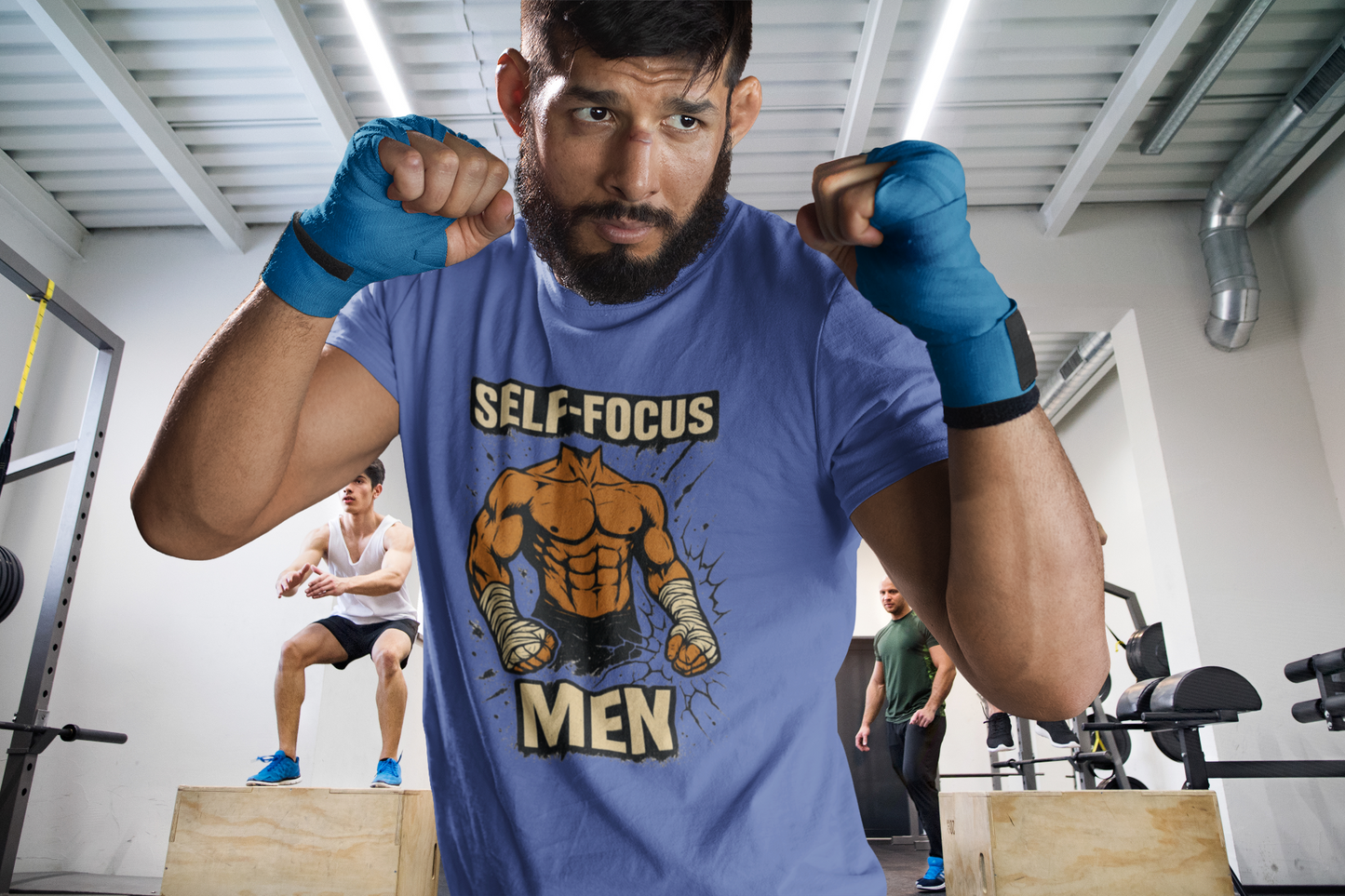 Fighter Self-Focus Men Muscle Power – Unisex Streetwear Graphic Tee